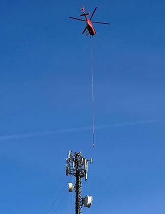 Helicopter Cell Tower Longline Lift