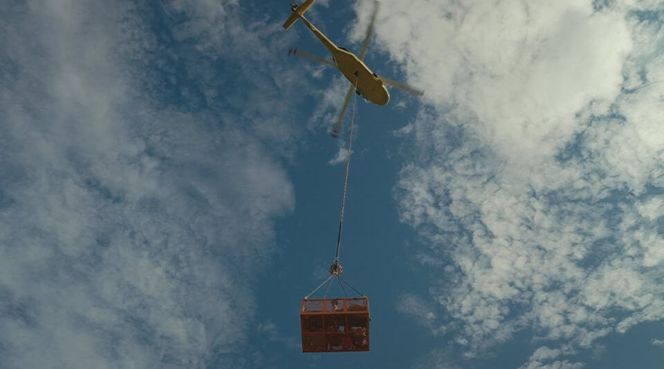 Helicopter External Load Cargo Lift Operation