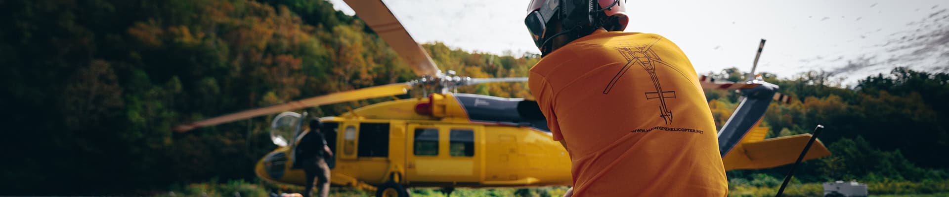 Helicopter Ground Crew Yellow Helicopter