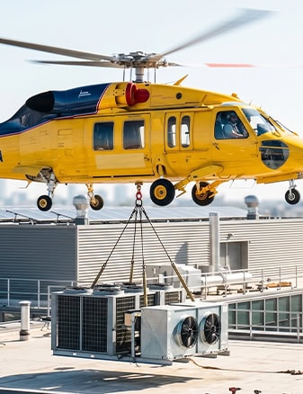 Helicopter Hvac Equipment Rooftop Lift