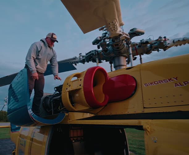 Helicopter Maintenance Rotor Inspection