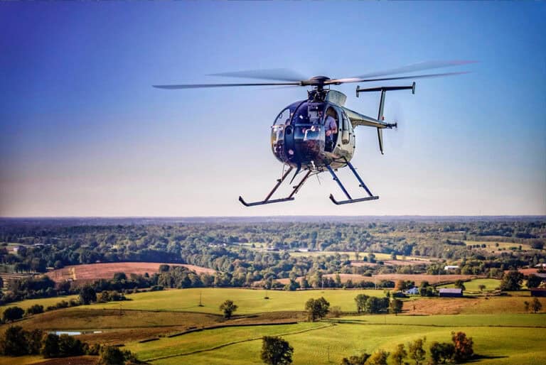 Low Level Helicopter Aerial Survey Rural Farmland