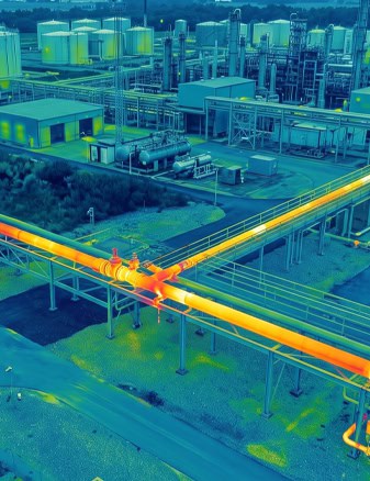 Thermal Imaging Industrial Pipeline Inspection